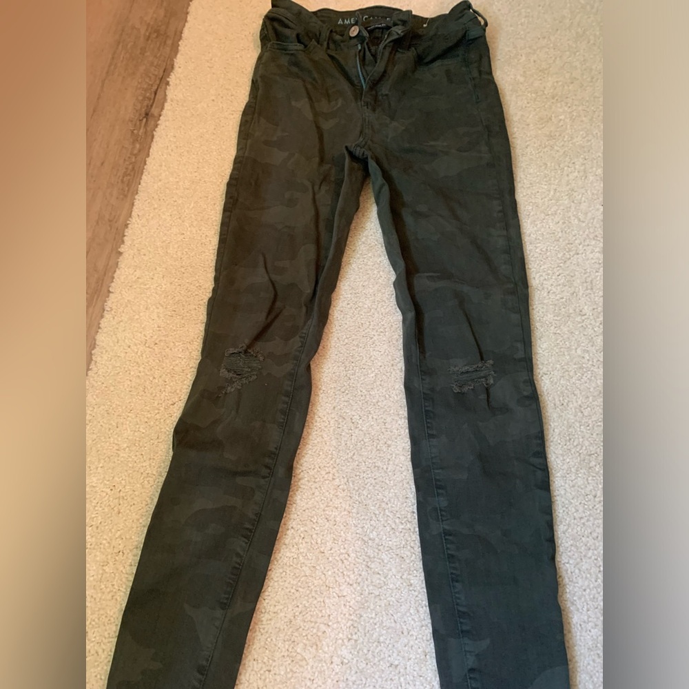 Camo super high rise jegging